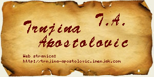 Trnjina Apostolović vizit kartica
